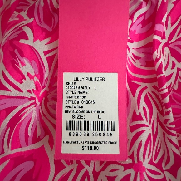 Lilly Pulitzer Winifred Top Piñata Pink new blooms on the block - Picture 2 of 2
